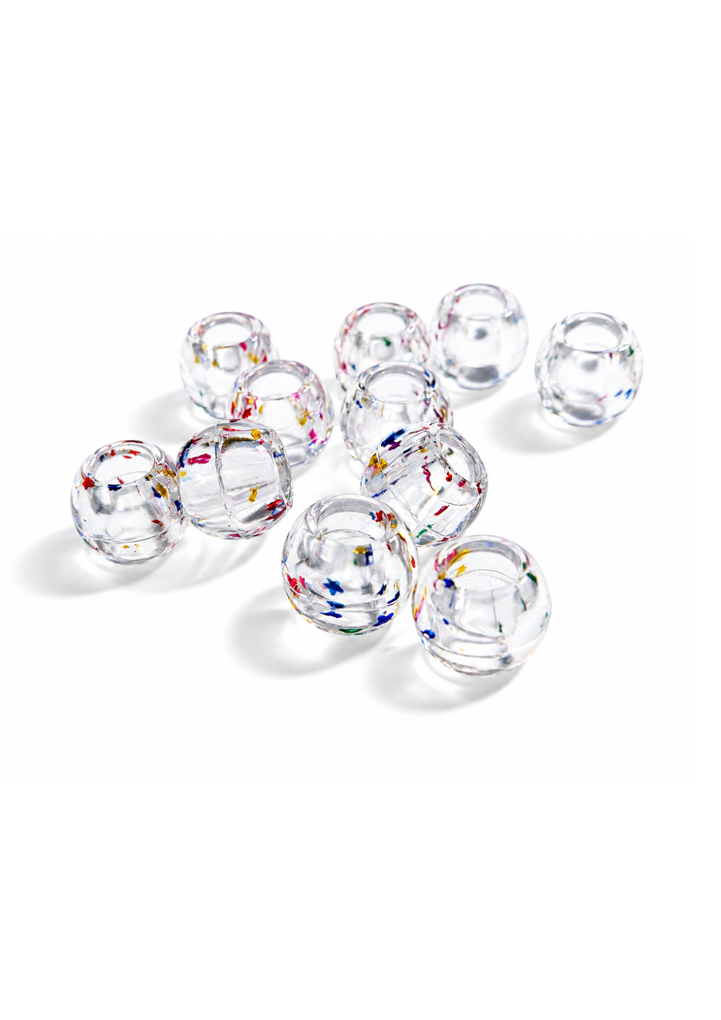 Clear Beads With Stars (20 PIECES)