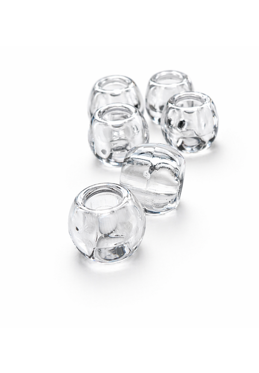 Clear Hair Beads ( 20 PIECES)